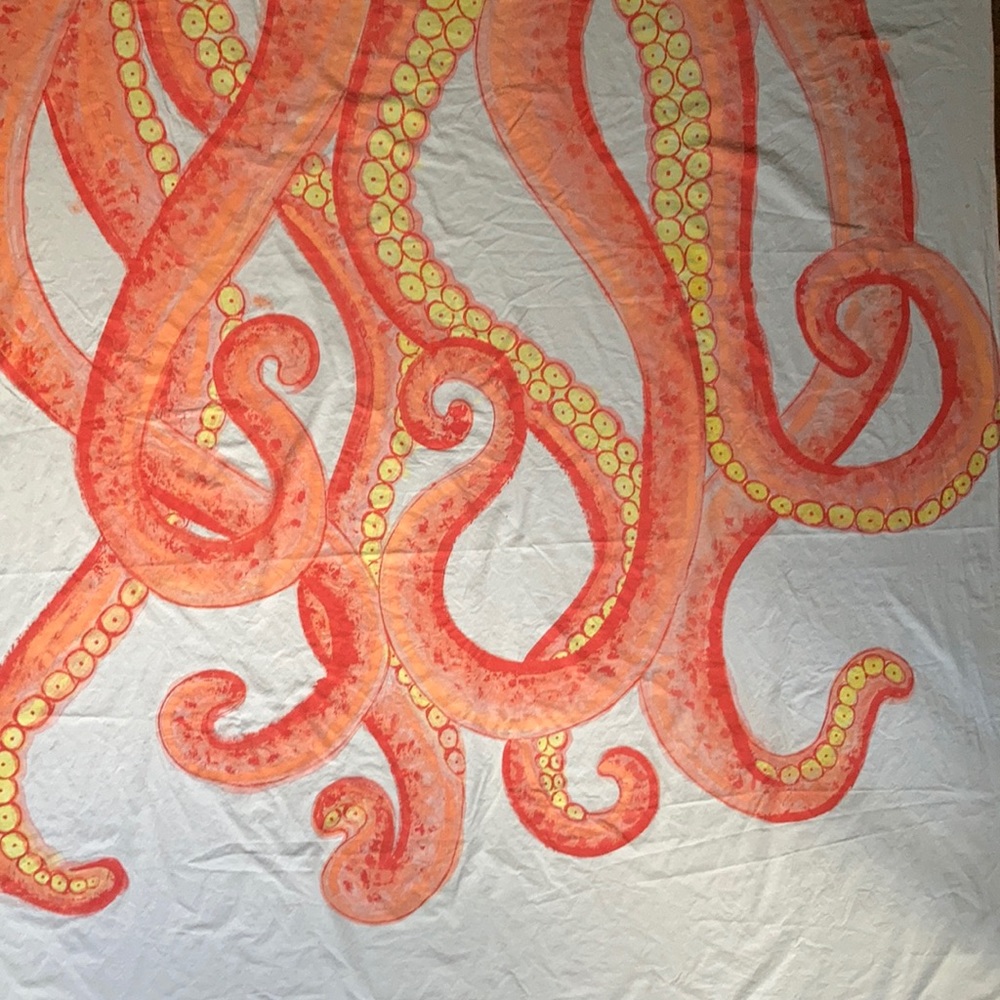 Hand Painted Octopus Shower Curtain